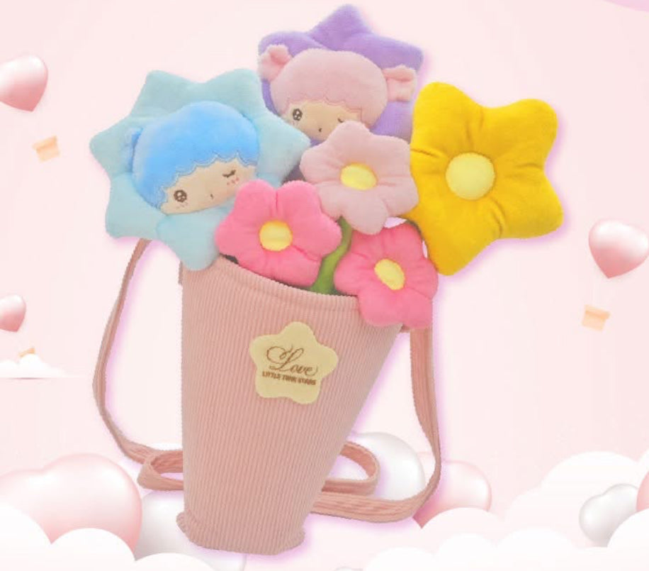Sanrio x 7-11 Valentine Limited Edition | Little Twin Stars Pastel Flowers Bouquet Bag Gift Box - Valentine Wedding Gift