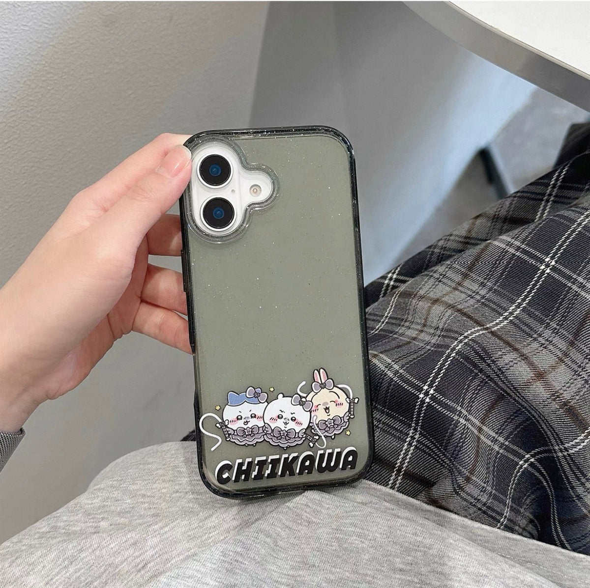 Japanese Cartoon ChiiKawa Gittler Black Clear Case | Devil Group Chiikawa Hachiware Usagi - Phone Case Samsung Galaxy S26 S25 S24 S23 S22 S21 FE Ultra Edge