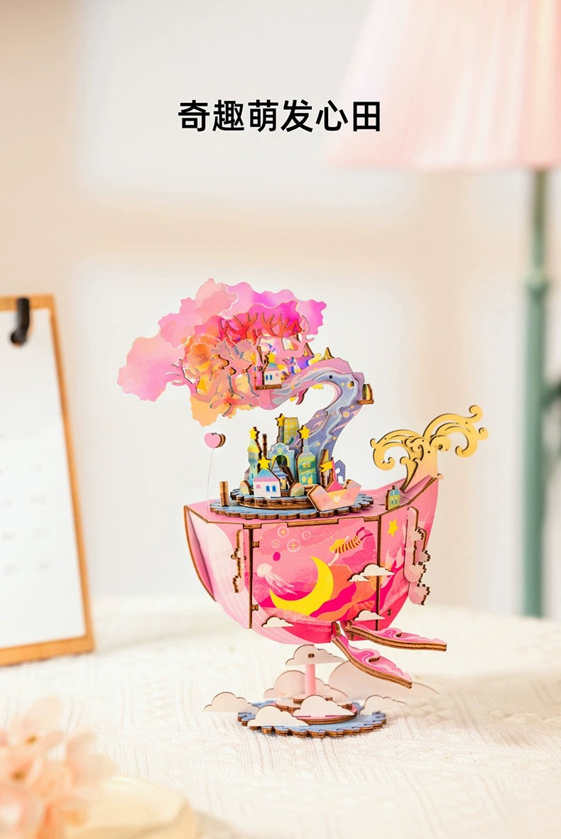 Craft Kits Wooden Music Box | Mystery Night Dreams - DIY Handmade Mini World Miniature Gift