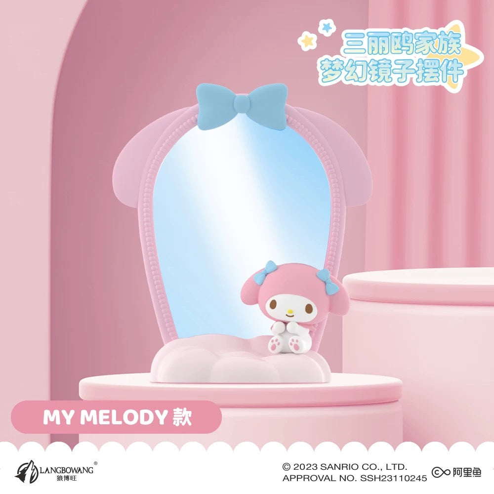 Sanrio Characters Theme Silicon with Mirror Series | My Melody Kuromi Cinnamoroll Pompompurin - Kawaii Decoration Collectable Toys Toy Collection KawaiiGiftLand