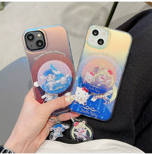 Japanese Cartoon Phone Stand | Laser Sailor Girl X Hello Kitty Kuromi Cinnamorll Pompompurin