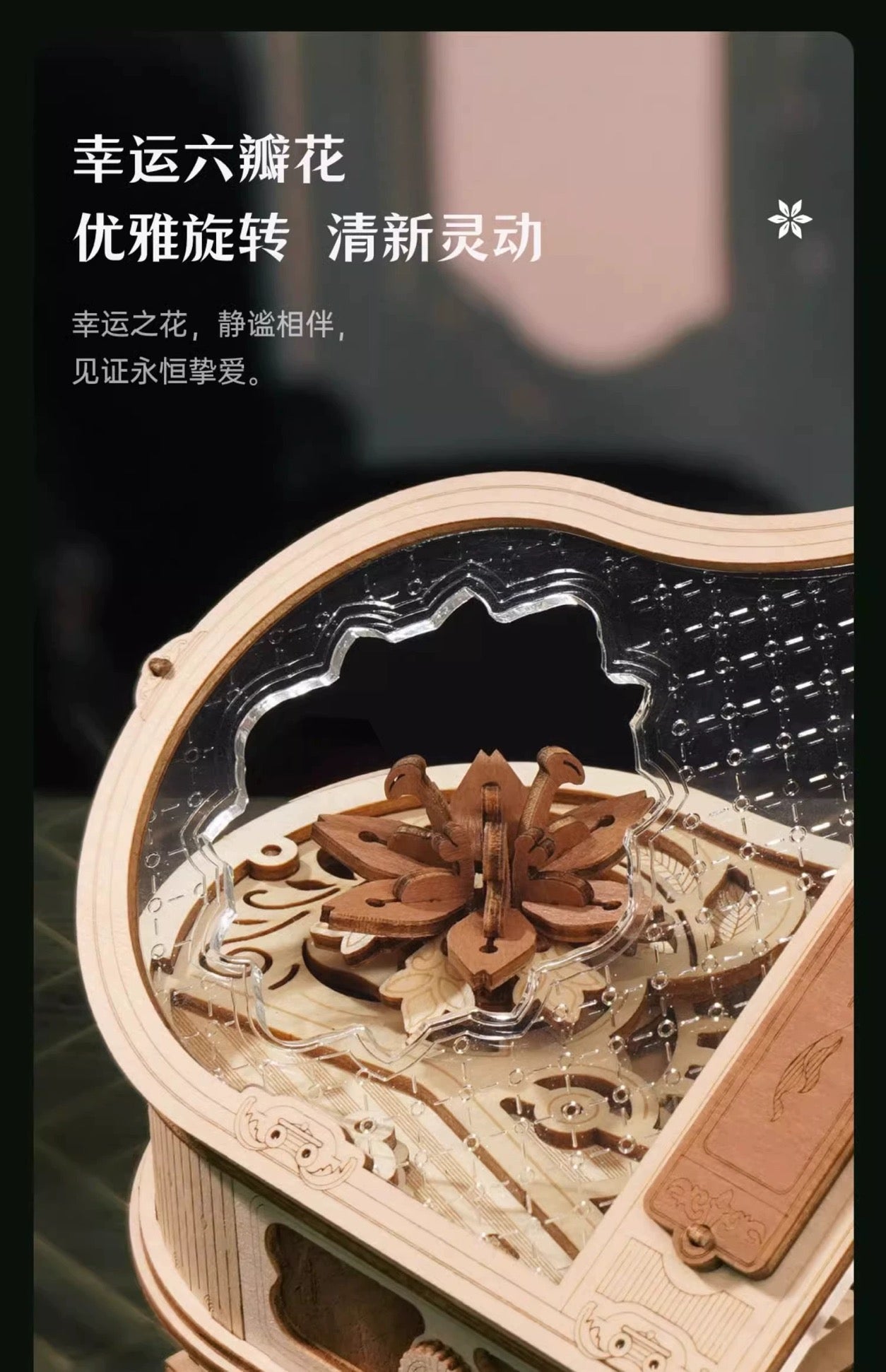 Craft Kits Wooden Music Box | Magical Piano - DIY Handmade Mini World Miniature Gift