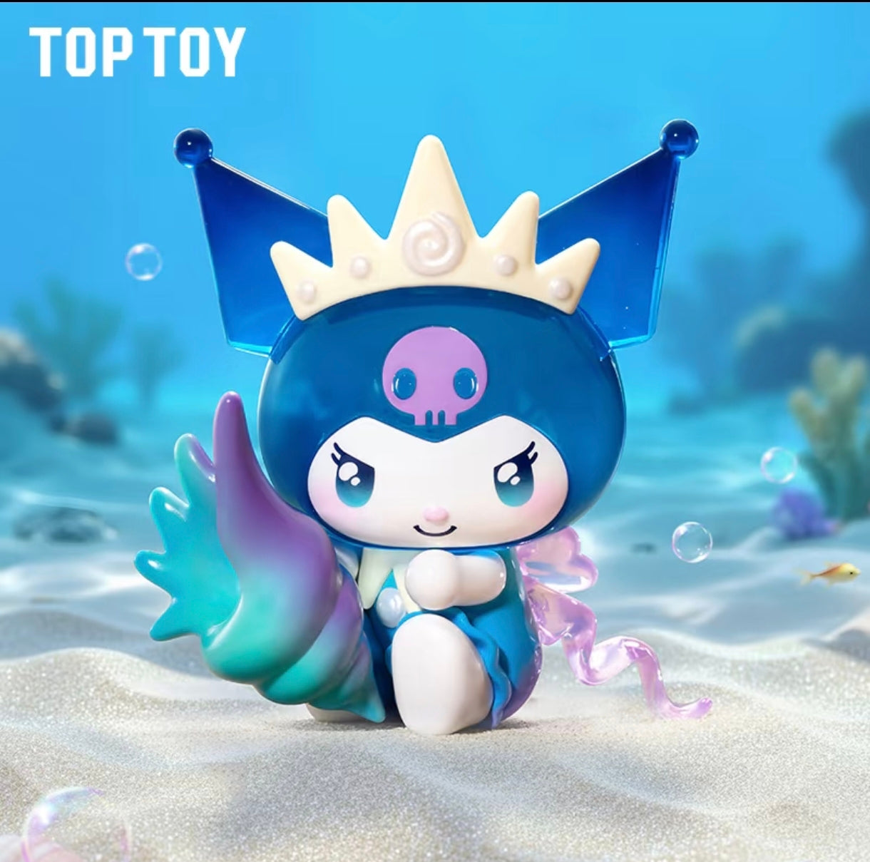 TOPTOY x Sanrio Kuromi Deep Sea Mystery Series Blind Box – Kawaii Mermaid Collectible Figure & Gothic Desk Decor