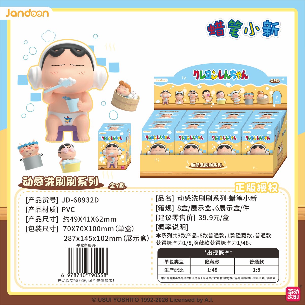 Crayon Shin-chan Dynamic Scrub Series Blind Box Figure - image 2