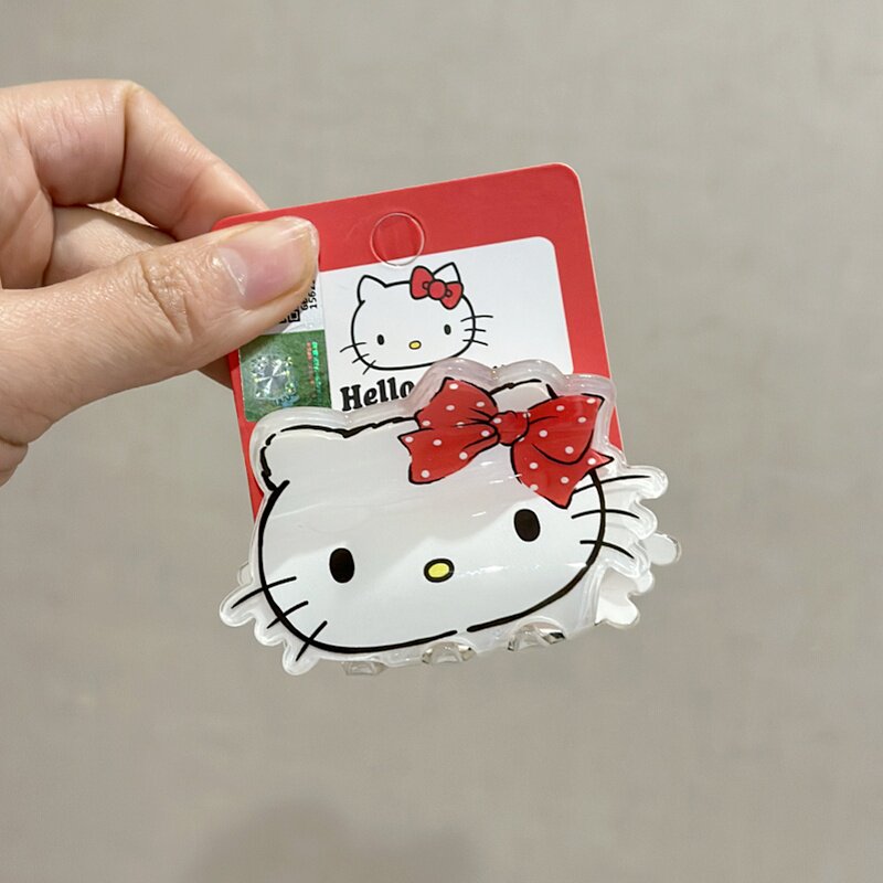 Hello Kitty Festive Red Medium Claw Clip 7cm - Sanrio licensed acrylic claw clip