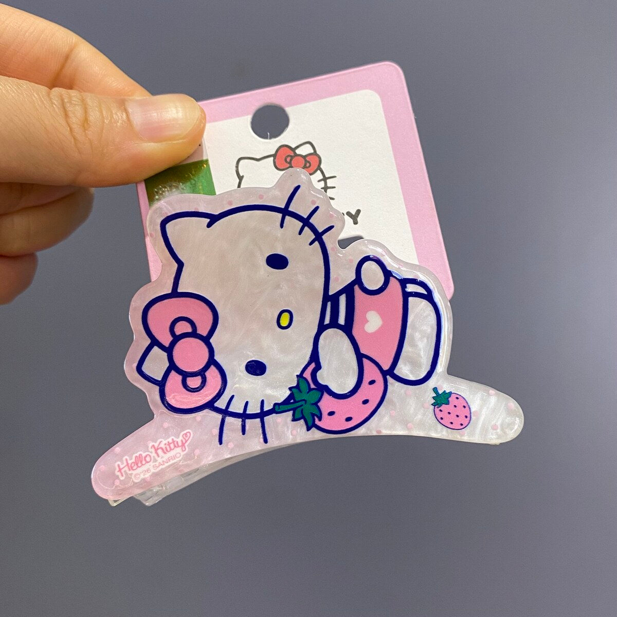 Cute cat acetate medium claw clip 8cm