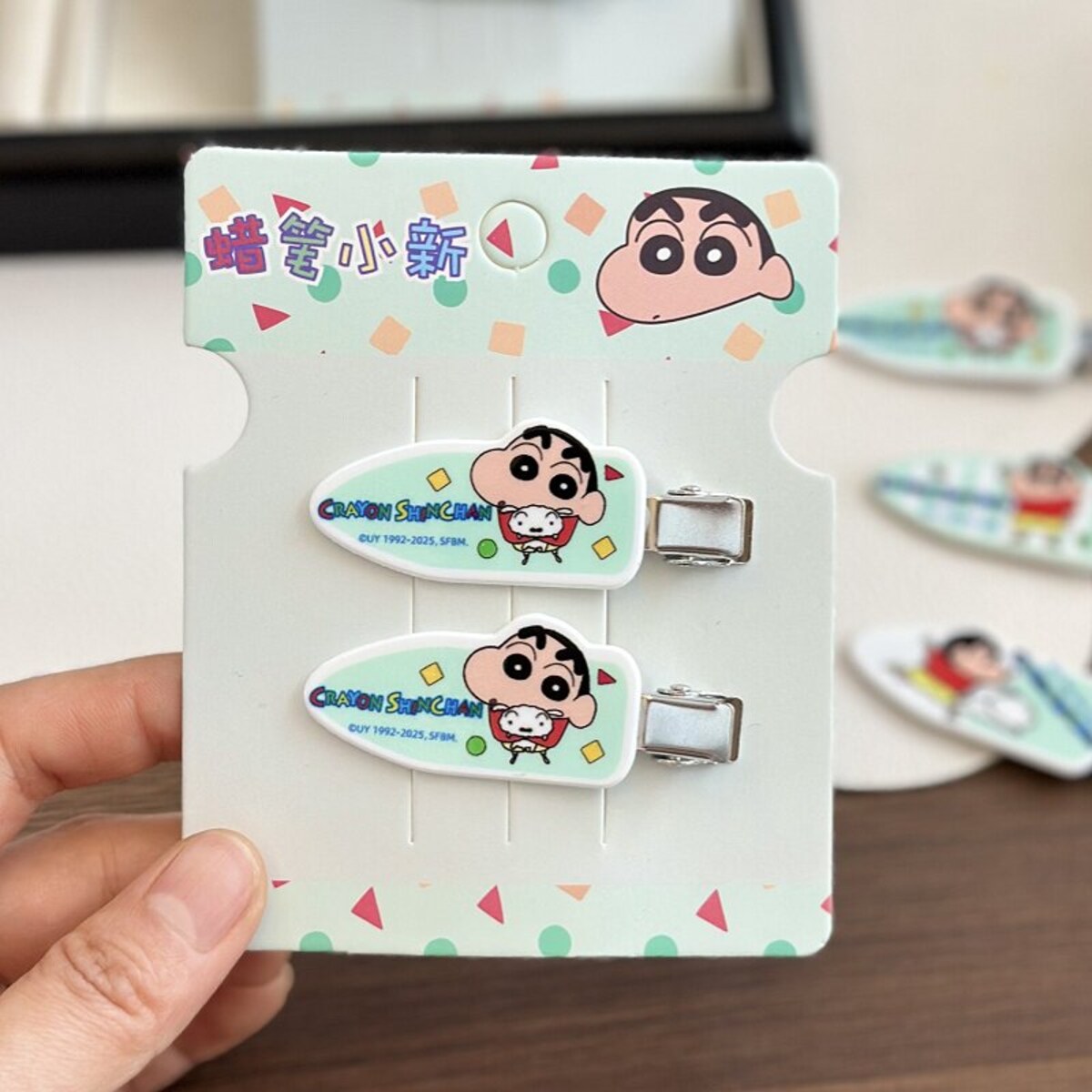 Shiro hug no-crease clip 2-piece set, approx 6.5cm