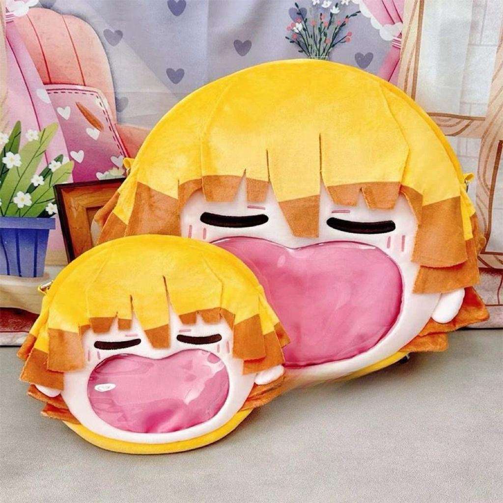 Japanese Anime Kimetsu no Yaiba Demon Slayer | Zenitsu Giyu Kyojuro Muichiro Cute Icon Itabag Backpack and Crossbody Bag - Cute Kawaii Item