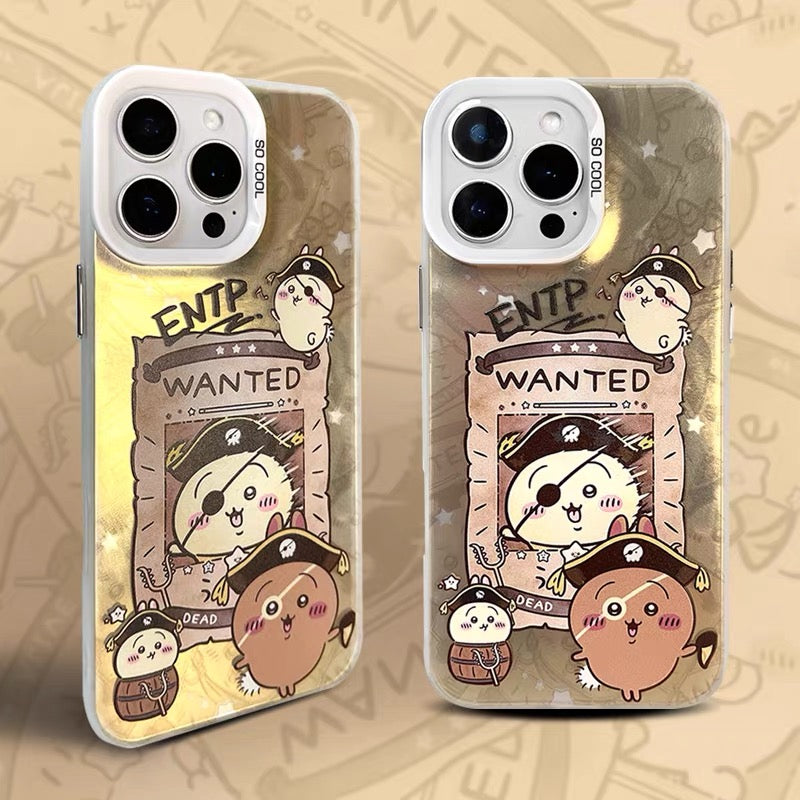 Japanese Cartoon ChiiKawa Pirates Laser Case | ChiiKawa Hachiware Usagi Momonga - iPhone Case 11 12 13 14 15 16 16e 17 17e 18 Pro Promax