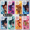 Japanese Anime Kimetsu no Yaiba Demon Slayer Half Battle Soul Style | Tanjiro Nezuko Zenitsu Inosuke Giyuu Muichiro Rengoku Mitsuri - iPhone Case PLUS SE2 XS XR X 11 12 13 14 15 16 16e 17 17e Pro Promax 12mini 13mini