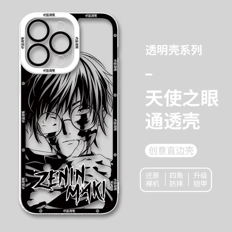 Japanese Anime Jujutsu Kaisen Black & White Drawing Style | Choso Geto Maki Kinji Nobara Hajime Hiromi - Phone Case Samsung Galaxy S26 S25 S24 S23 S22 S21 FE Ultra Edge