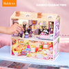 Rolife x Sanrio Character Sweet Room Craft Kits Set | My Melody Kuromi Sitting Room Bathroom Bedroom Cloakroom - DIY Handmade Wooden Mini World Miniature Gift