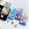 Japan Cartoon Sailor Moon x Sanrio with Phone Strap | Laser Sailor Girl X Hello Kitty Kuromi Cinnamorll Pompompurin - Phone Case Samsung Galaxy S26 S25 S24 S23 S22 S21 FE Ultra Edge