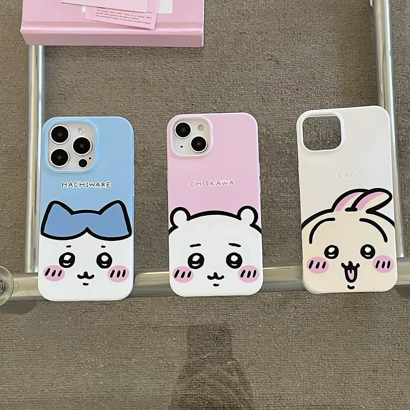 Japanese Cartoon ChiiKawa Hachiware Usagi iPhone Case 11 12 13 14 15 Pro Promax KawaiiGiftLand