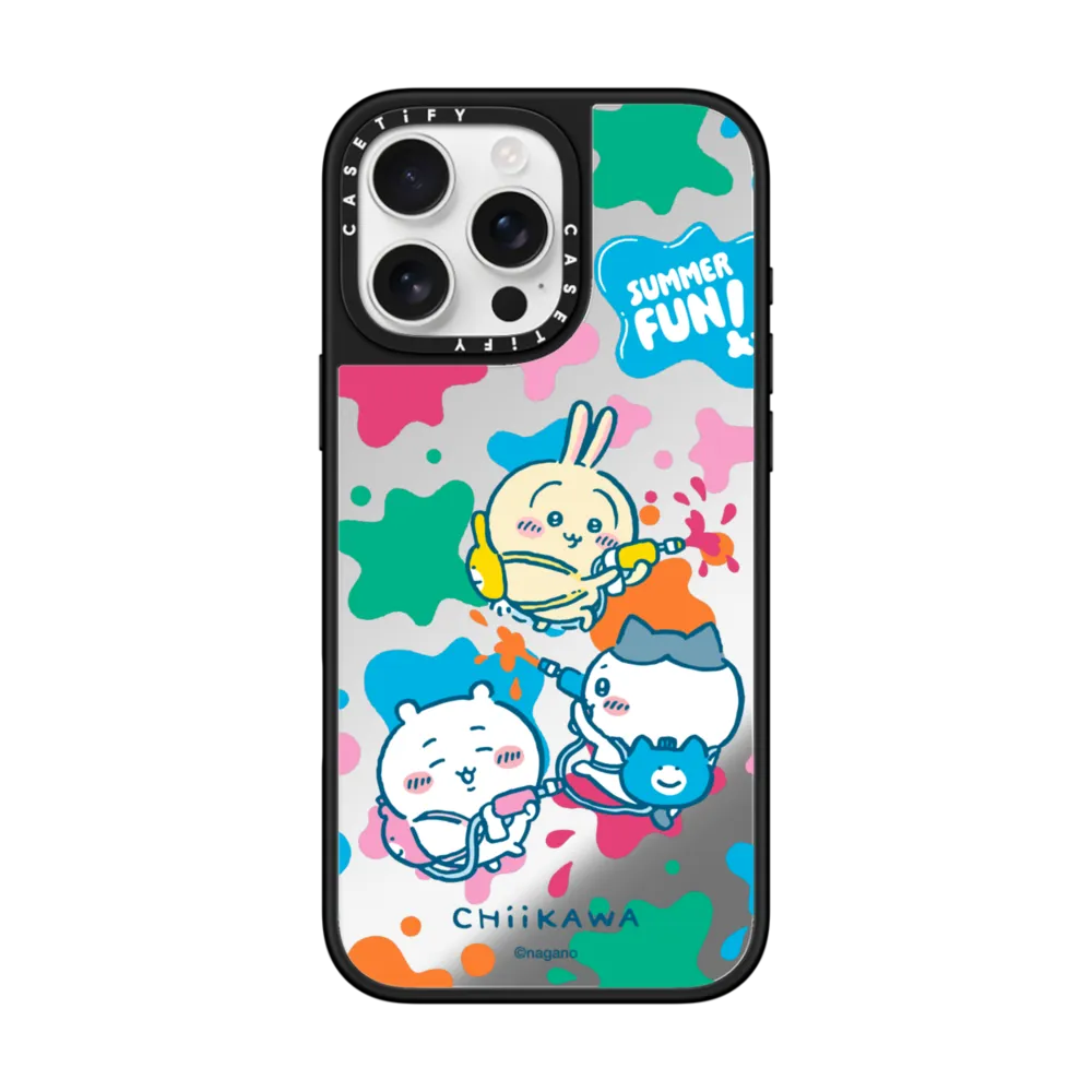 Japanese Cartoon ChiiKawa Mirror Phone Case | ChiiKawa Hachiware Usagi Summer Time Party Part2 6 Styles - iPhone Case 12 13 14 15 16 17 Pro Promax