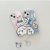Japanese Cartoon ChiiKawa Laser Phone Case with Strap | Playing Group ChiiKawa Hachiware Usagi Momonga - iPhone Case PLUS SE2 11 12 13 14 15 16 16e 17 17e Pro Promax 12mini 13mini