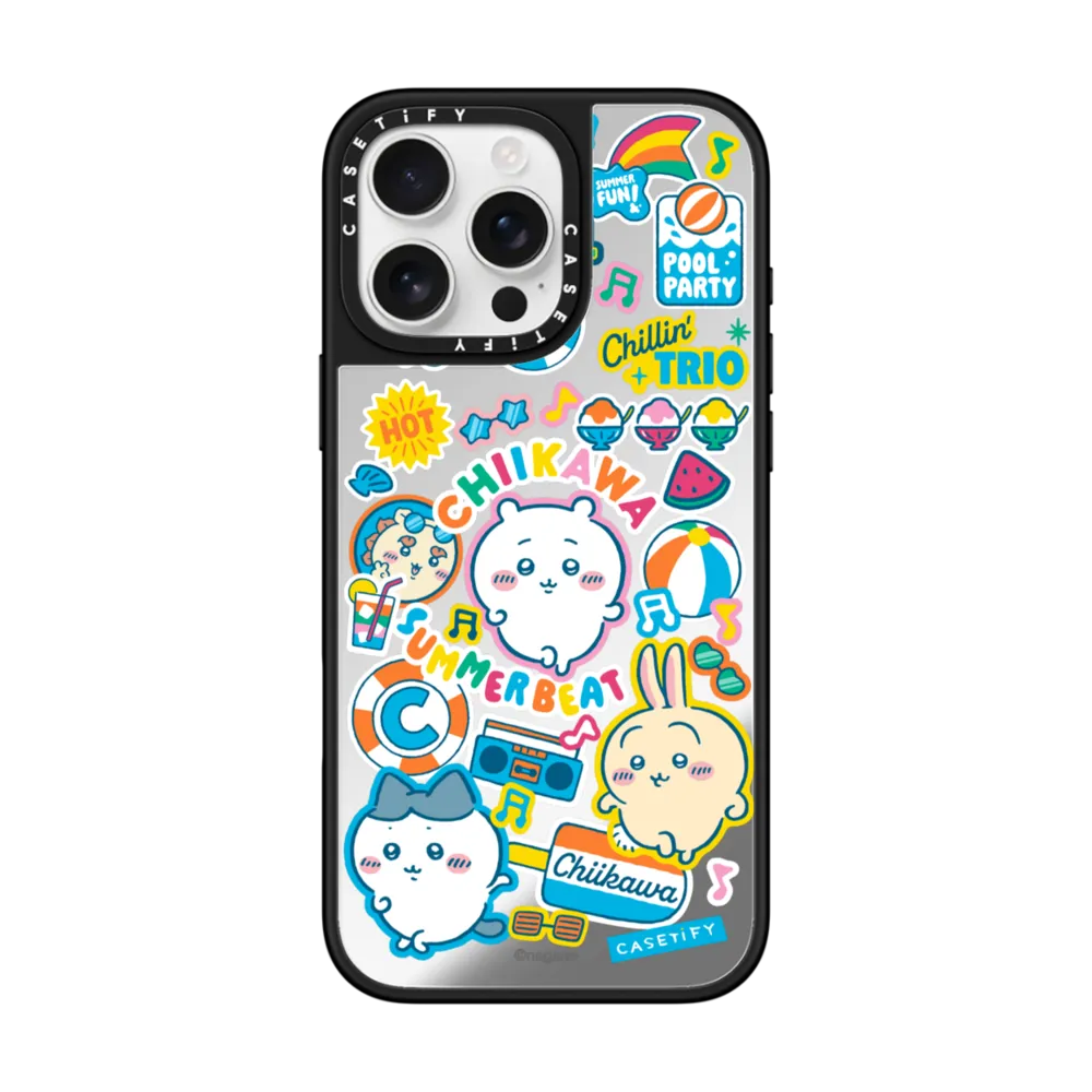 Japanese Cartoon ChiiKawa Mirror Phone Case | ChiiKawa Hachiware Usagi Summer Time Party Part1 6 Styles - iPhone Case 12 13 14 15 16 17 Pro Promax