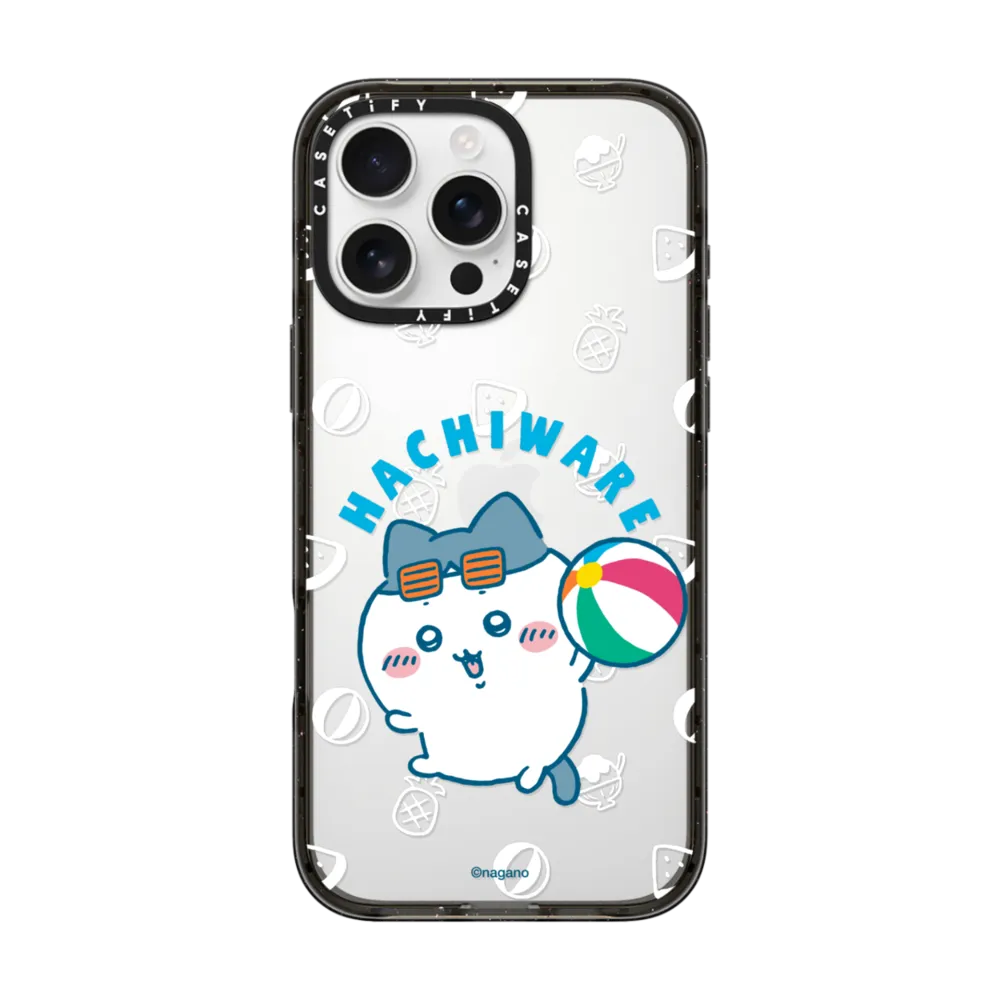 Japanese Cartoon ChiiKawa Clear with Transparent Black Frame Phone Case | ChiiKawa Hachiware Usagi Summer Time Party Part2 6 Styles  - iPhone Case 12 13 14 15 16 17 Pro Promax