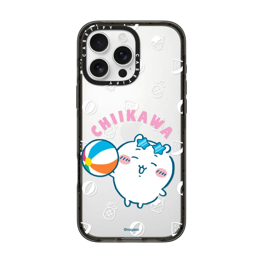Japanese Cartoon ChiiKawa Clear with Transparent Black Frame Phone Case | ChiiKawa Hachiware Usagi Summer Time Party Part2 6 Styles  - iPhone Case 12 13 14 15 16 17 Pro Promax