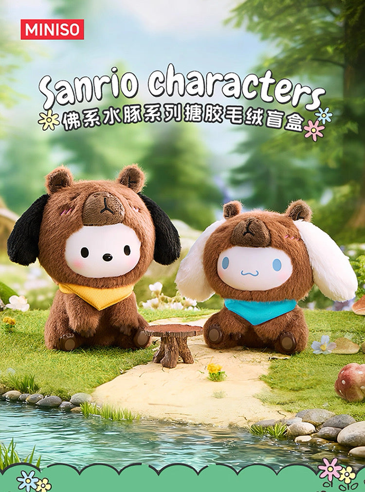 Miniso Sanrio Characters Chill Capybara | Hello Kitty Little Twin Stars My Melody Kuromi Cinnamoroll Pompompurin Pochacco - Collectable Toys Mystery Blind Box