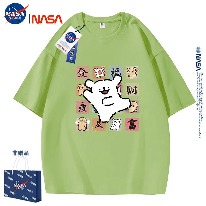Cute Cartoon Doggie Maltese Puppy Style T-Shirt Series | Rich & Health Part2 - Kawaii Fashion Items for Child & Adult