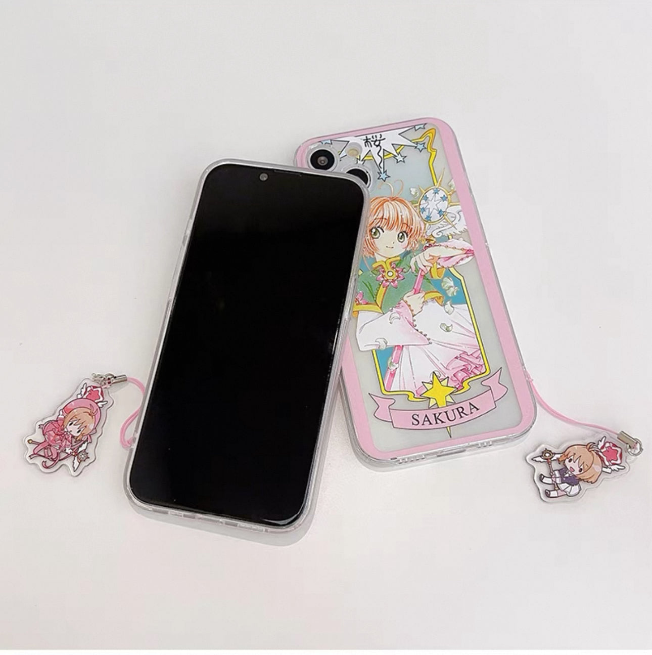 CardCaptorSakura Card Version Part 1 | Chinese Dress & Sakura - iPhone Case 6 7 8 PLUS SE2 XS XR X 11 12 13 14 15 16 Pro Promax 12mini 13mini KawaiiGiftLand