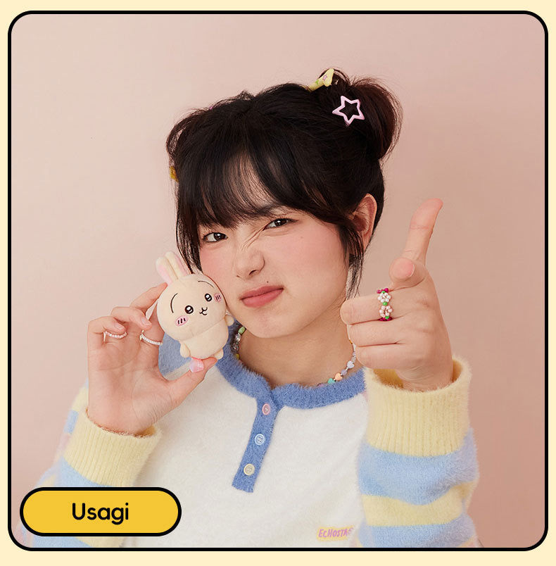 ChiiKawa X Miniso | ChiiKawa Hachiware Usagi Momonga Mini Plush Doll Keychain - Kawaii items Room Decoration doll KawaiiGiftLand