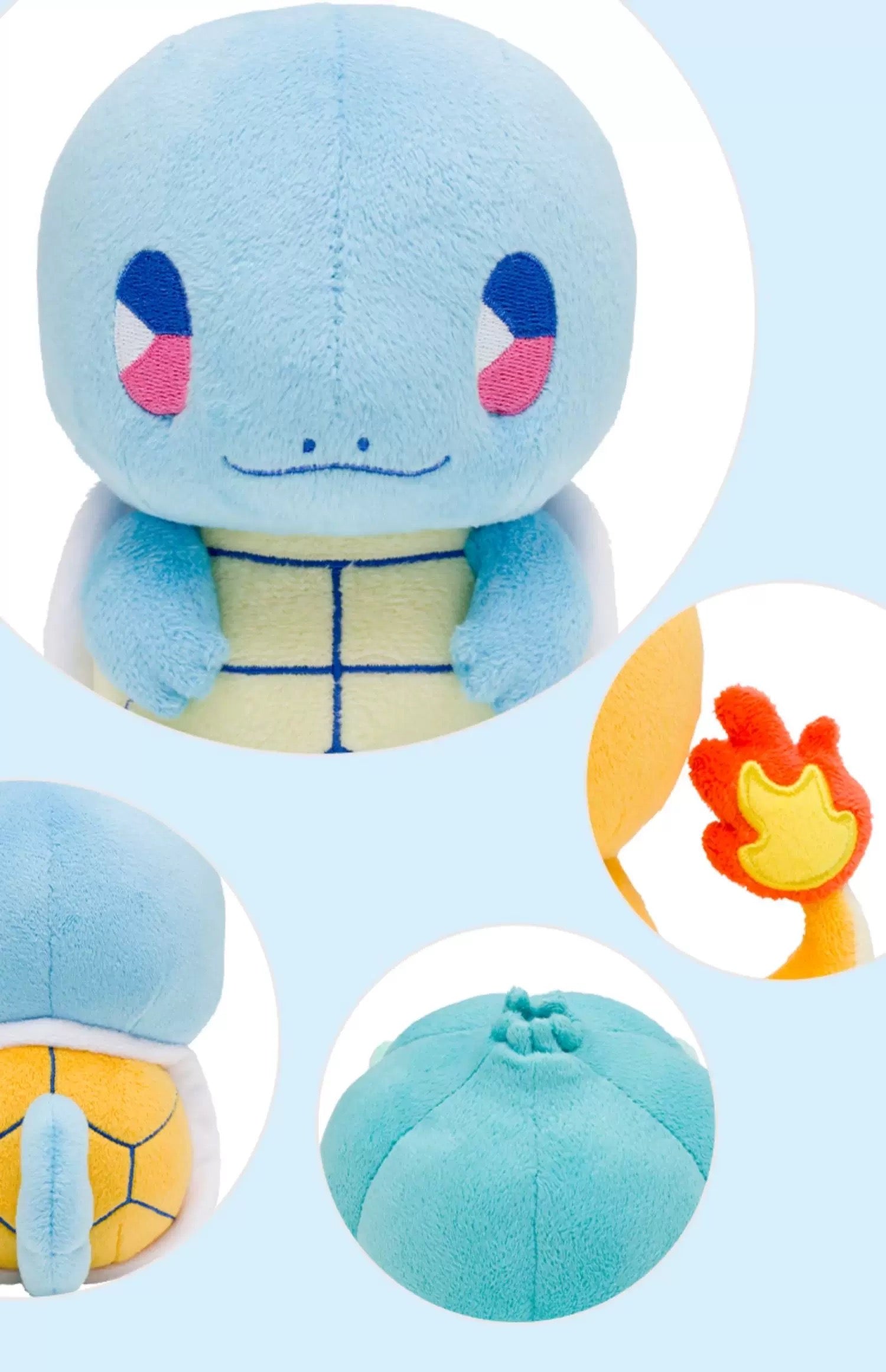 Japan Cartoon Pokemon Center Sode Version | Charmander Squirtle Bulbasaur - Mascot Plush Doll  Kawaii Decoration KawaiiGiftLand