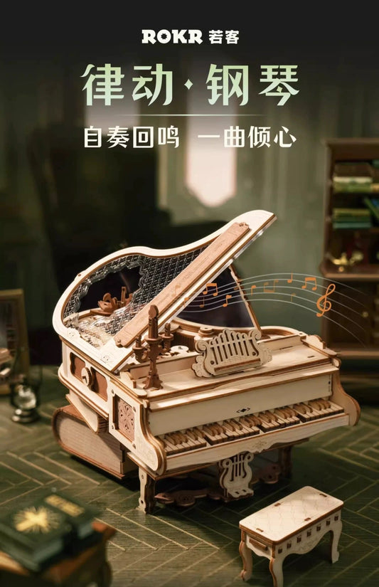 Craft Kits Wooden Music Box | Magical Piano - DIY Handmade Mini World Miniature Gift