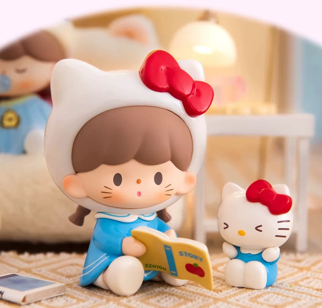 zZoton x Sanrio Characters Preparation Before Bedtime | Hello Kitty My Melody Kuromi Cinnamoroll Pompompurin Pochacco Hangyodon - Collectable Toys Mystery Blind Box
