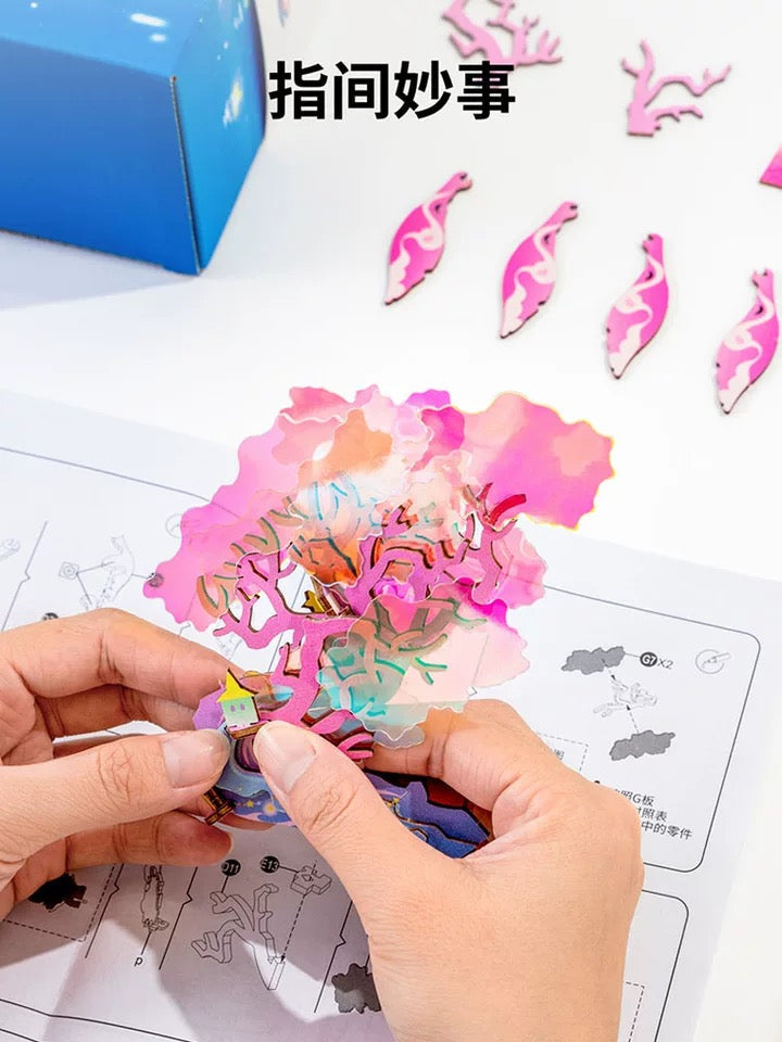 Craft Kits Wooden Music Box | Mystery Night Dreams - DIY Handmade Mini World Miniature Gift