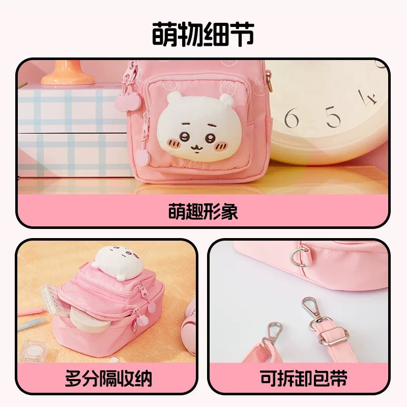 ChiiKawa X Miniso | ChiiKawa Hachiware Usagi Plush Head Mini Shoulder Bag - Kawaii Item Plush Cute Decoration KawaiiGiftLand