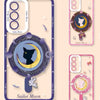 Japanese Cartoon Sailor Girl | Artemis White Cat Luna Black Cat Pink Cat - Sailormoon Phone Case Samsung Galaxy S26 S25 S24 S23 S22 S21 FE Ultra Edge
