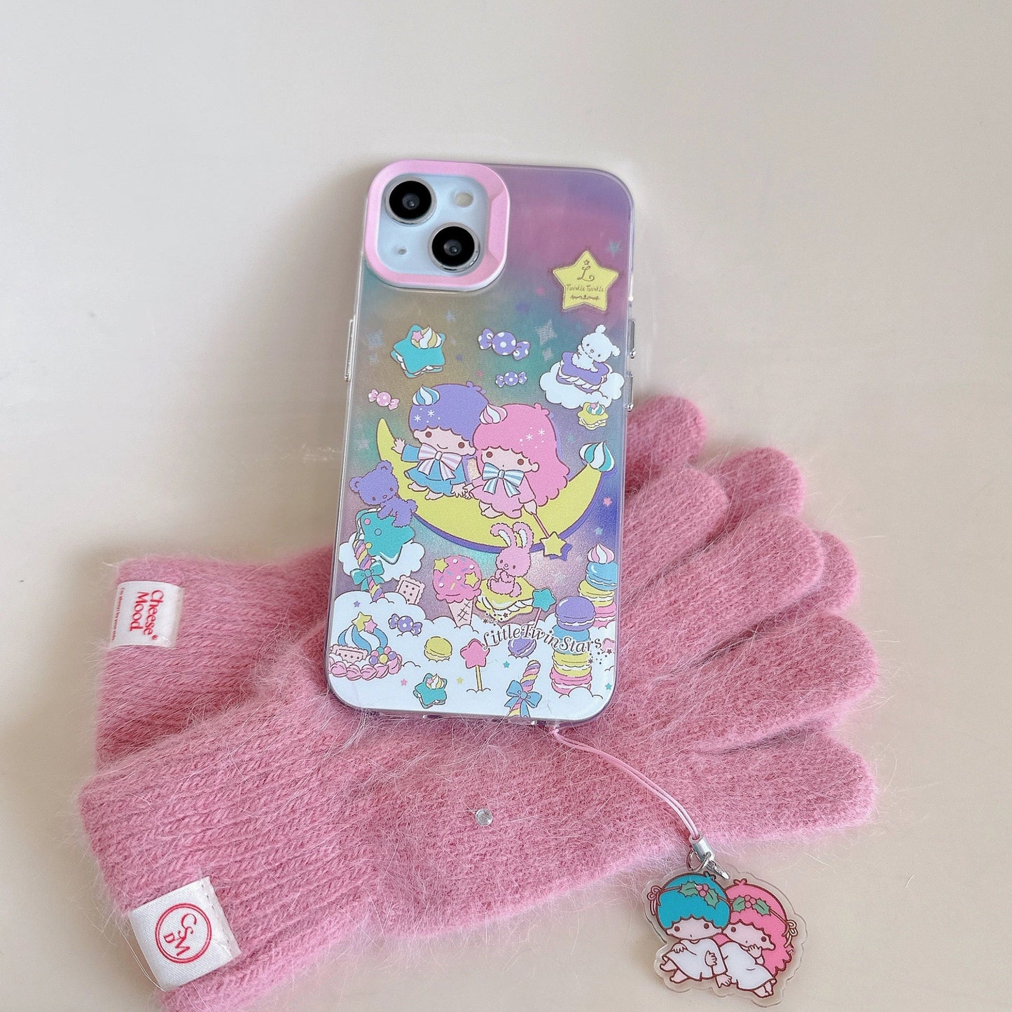 Japanese Cartoon iPhone Case with Strap | Laser Bad Badtz Maru XO Little Twin Stas - iPhone CasePhone Case  7 8 PLUS SE2 XS XR X 11 12 13 14 15 Pro Promax 12mini 13mini