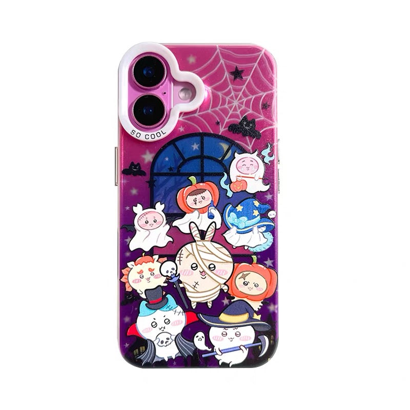 Japanese Cartoon Halloween Party Laser Case | ChiiKawa & Sanrio Group - iPhone Case 11 12 13 14 15 16 16e 17 17e 18 Pro Promax