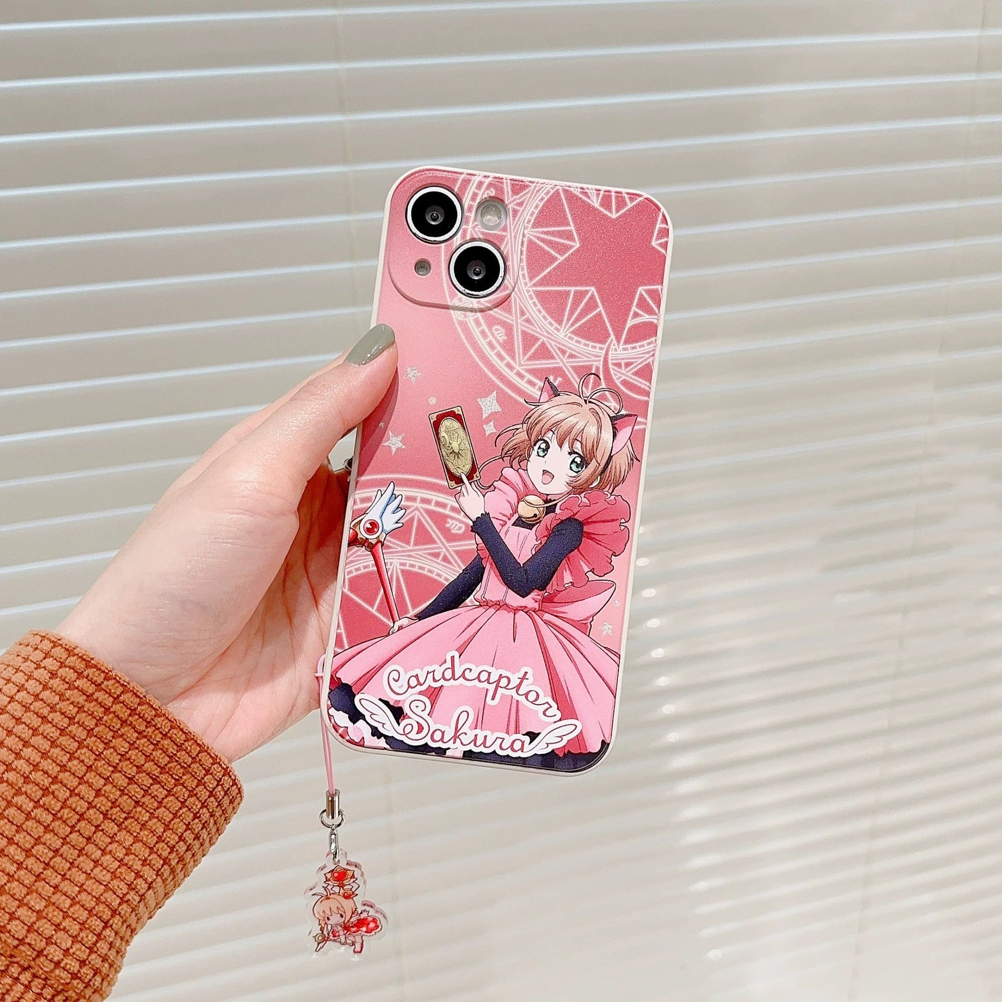 CardCaptorSakura Colourful White Case | Sakura & Syaoran Li - iPhone Case 7 8 PLUS SE2 XS XR X 11 12 13 14 15 16 Pro Promax 12mini 13mini KawaiiGiftLand