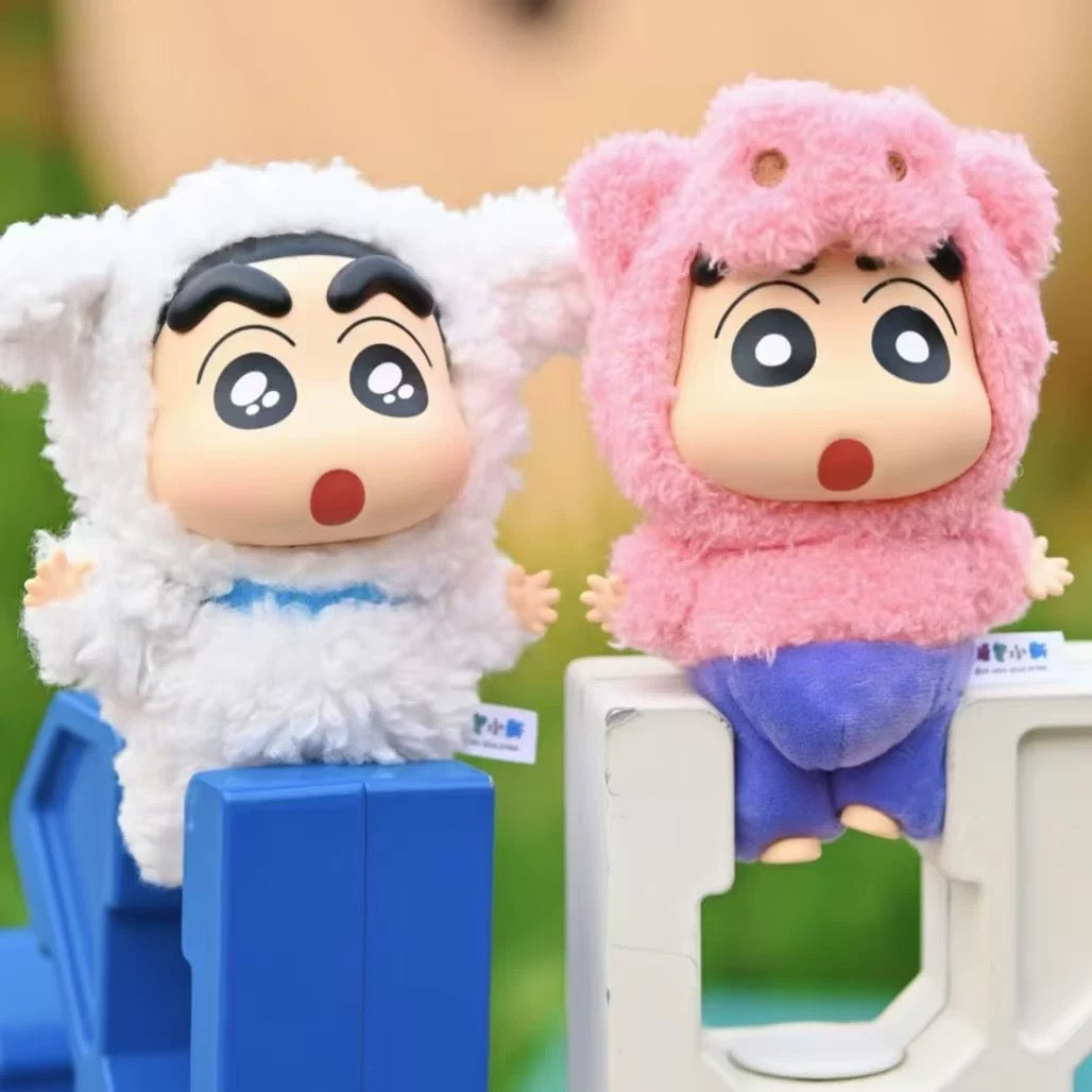 TopToy X Crayon Shin-chan Cosplay Party Part 1 Series Limited | ChocoBi Shiro Action Kamen Buriburi Elephant - Vinyl Face Plush Doll Figure Keychain Collectable Toys Mystery Blind Box