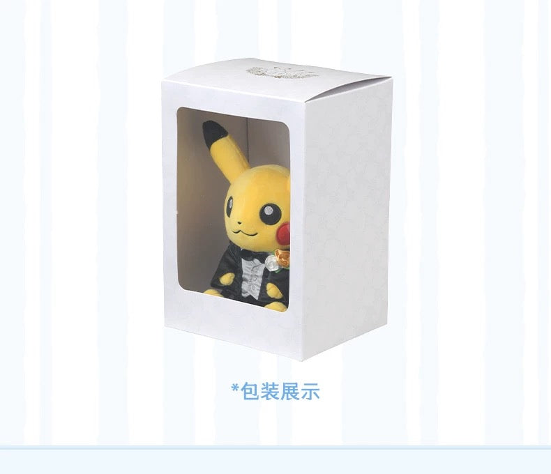 Japan Cartoon Pokemon Center Garden Wedding Version | Male Pikachu & Female Pikachu - Mascot Plush Doll Kawaii Decoration Wedding Gift KawaiiGiftLand