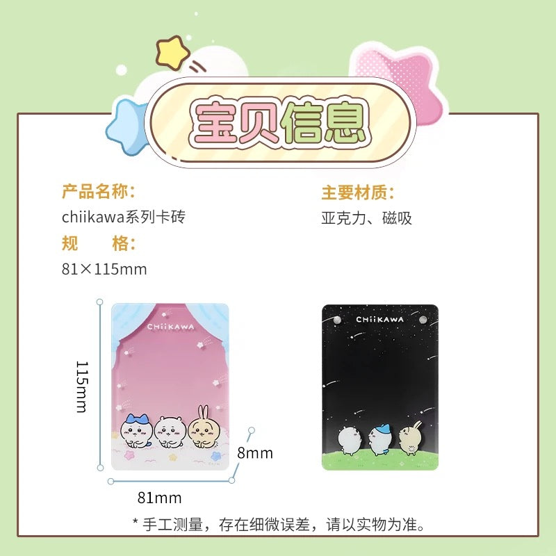 ChiiKawa X Miniso | ChiiKawa Hachiware Usagi Watching Shooting Star Acrylic Cardholder - Kawaii items Room Decoration Item KawaiiGiftLand