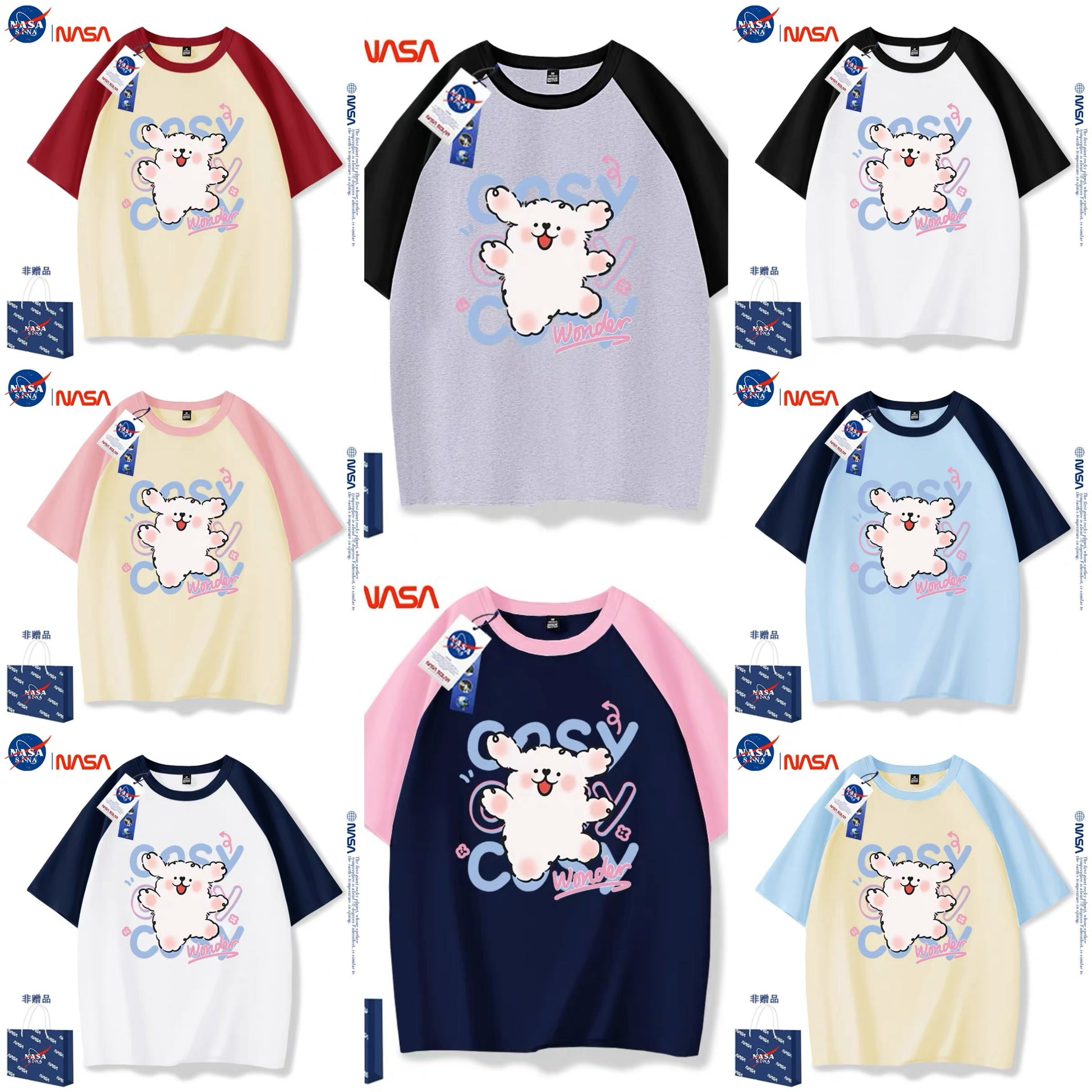 Cute Cartoon Doggie Maltese Puppy Style T-Shirt Series | Say Hello with Smile Part3 - Kawaii Fashion Items for Child & Adult