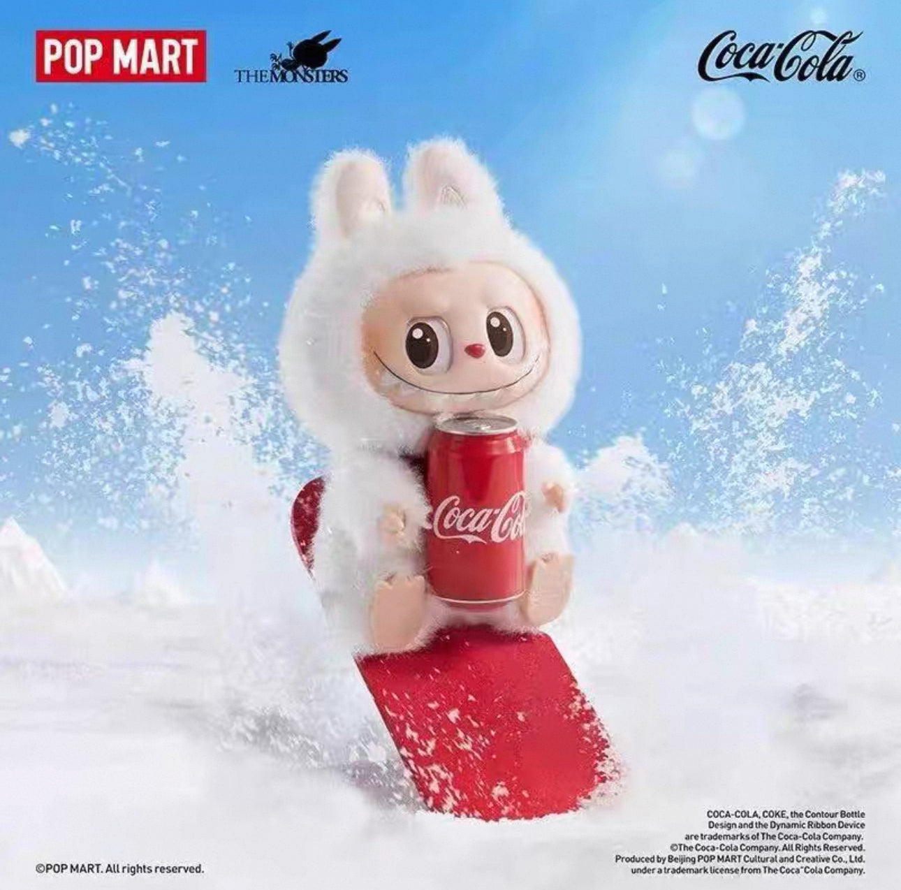 Popmart The Monster X Soft Drinks Limited Edition | Vinyl Face Plush Doll Figure Keychain - 15cm Kasing Lung Zimomo Labubu Toy Collection