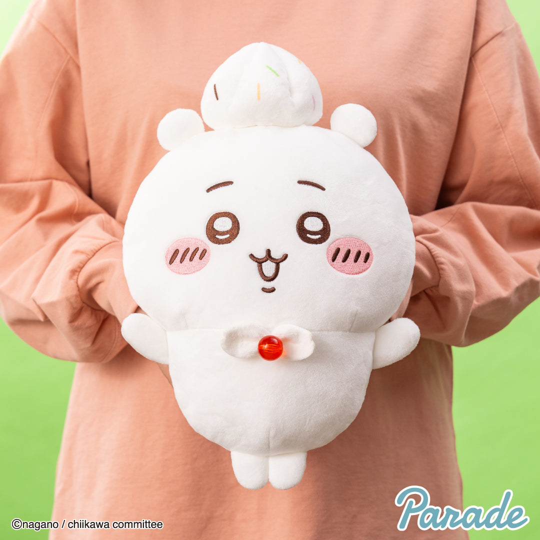 Japan ChiiKawa ChiiKawa & Hachiware Birthday 2025 Series | ChiiKawa Hachiware Usagi Birthday Cake Cream and Lighter Big 30cm Plush Doll  Kawaii items Room Decoration doll KawaiiGiftLand