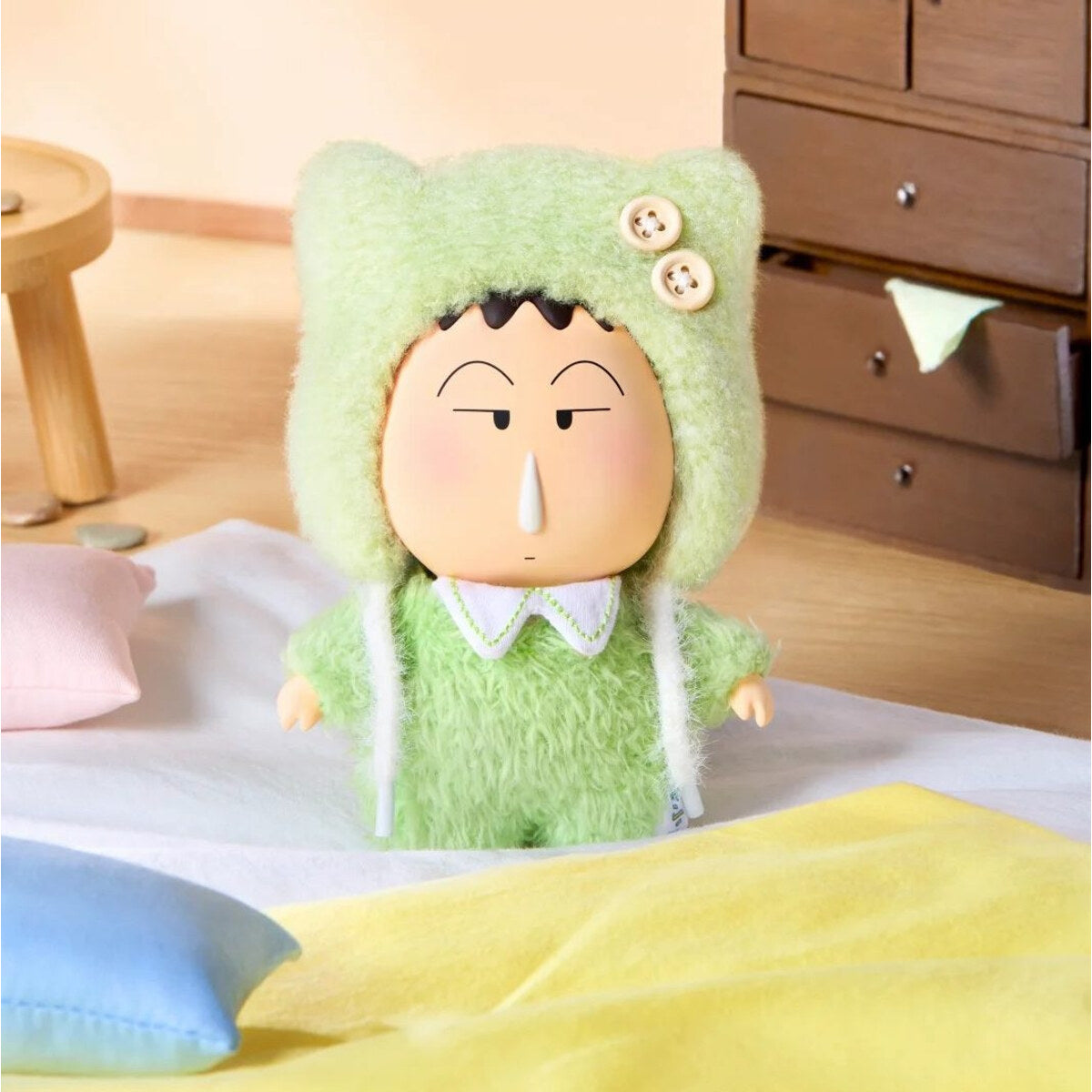 Sleepy Bo-chan MINI plush figure in green onesie