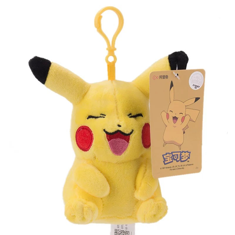 Japan Cartoon Pokemon Keychain | Pikachu Bulbasaur Charmander Squirtle Eevee Jigglypuff Psyduck Snoriax Mew PokeBall - Mascot Plush Doll Kawaii Decoration KawaiiGiftLand