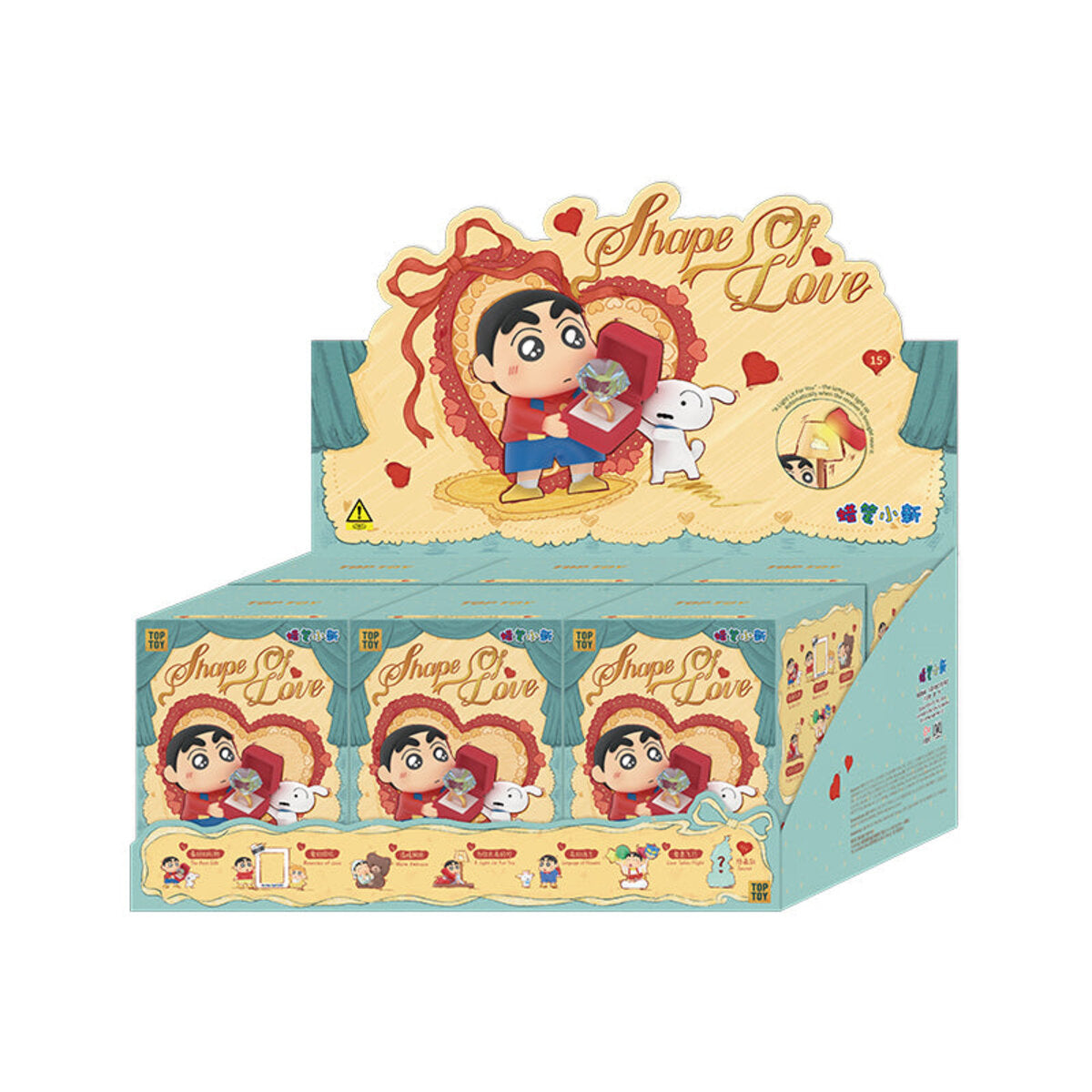 TOPTOY Crayon Shin-chan Shape of Love Series display case