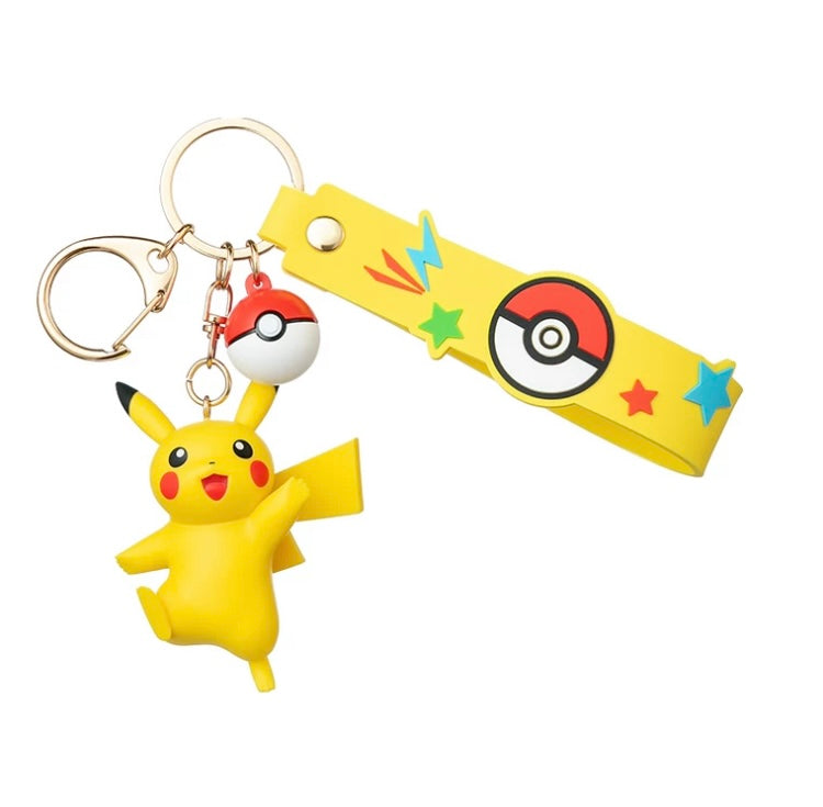 Pokemon Keychain - Pikachu Jigglypuff Gengar Plusle Minun KawaiiGiftLand