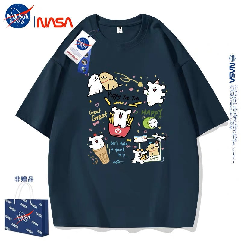 Cute Cartoon Doggie Maltese Puppy Style T-Shirt Series | Happy Puppy Tie Tie Part1 - Kawaii Fashion Items for Child & Adult
