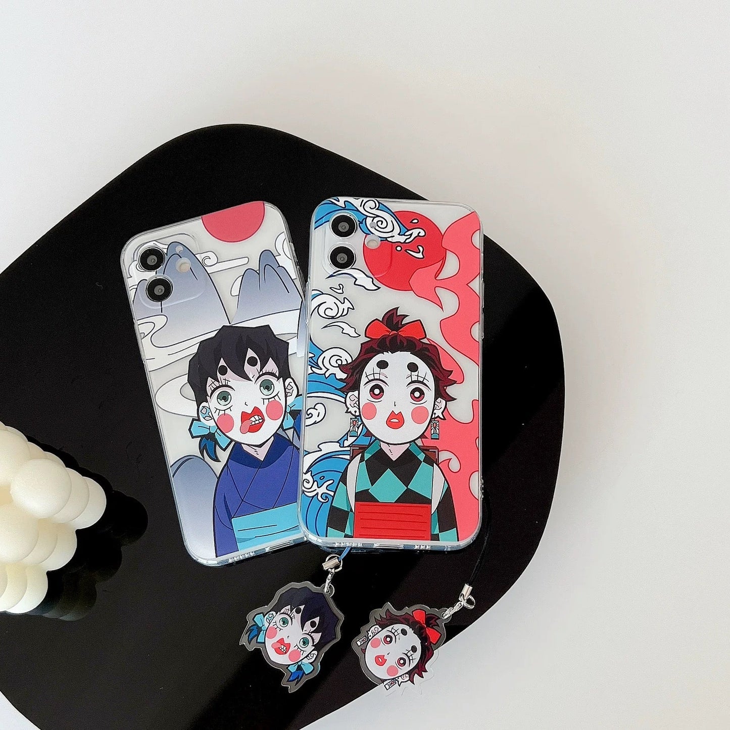Japanese Anime Kimetsu no Yaiba Demon Slayer Girl Look | Tanjiro Zenitsu  Inosuke - iPhone Case 7 8 PLUS SE2 XS XR X 11 12 13 14 Pro Promax 12mini 13mini KawaiiGiftLand