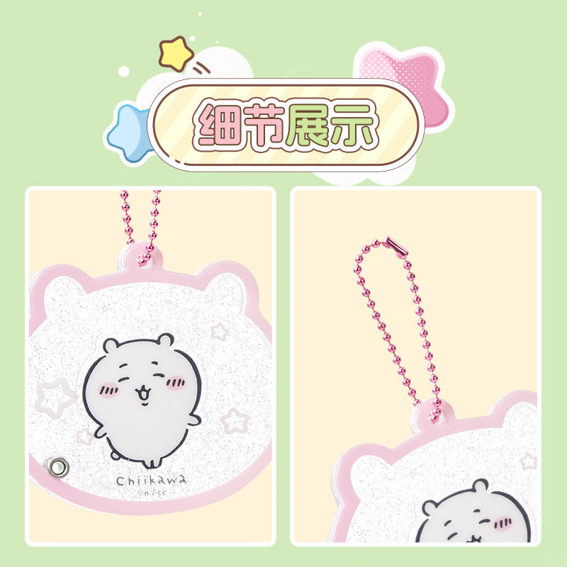 ChiiKawa X Miniso | ChiiKawa Hachiware Usagi Glitter Shake Keychain - Kawaii Item Keychain KawaiiGiftLand