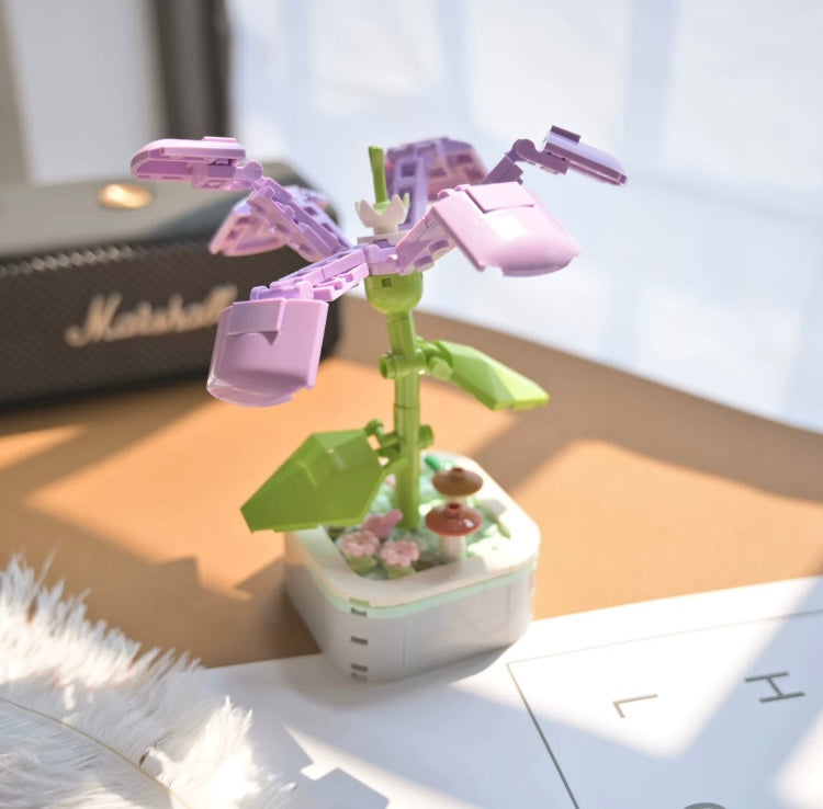 Mini Block Building Flower Series 1  | Daisy Pink Rose Sunflower - Tiny Particle Assembly DIY Handmade Gift KawaiiGiftLand
